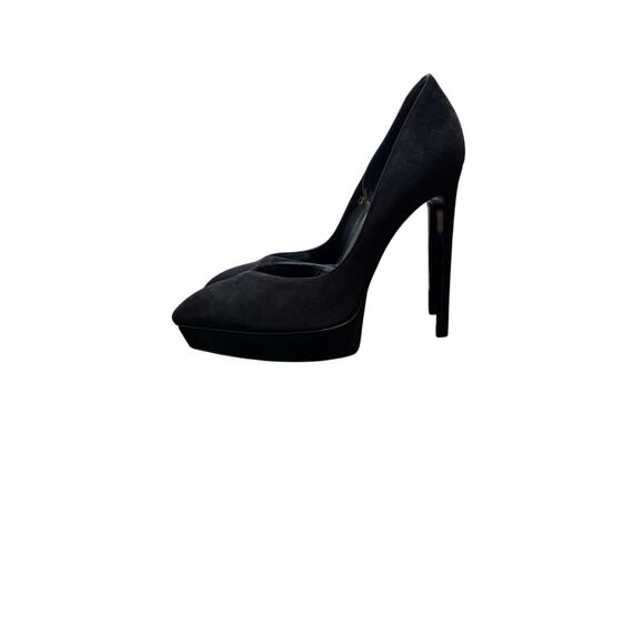 Saint Laurent Black Suede Janis 105 D'Orsay Pumps sz. 39 EU - Picture 4 of 7